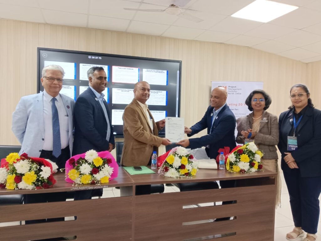 डॉ. संदीप सिंघल को प्रोजेक्ट मैनेजमेंट इंस्टीट्यूट उत्तर भारत द्वारा उत्तराखंड के लिए क्षेत्र संपर्क एंबेसडर बनाया गया।