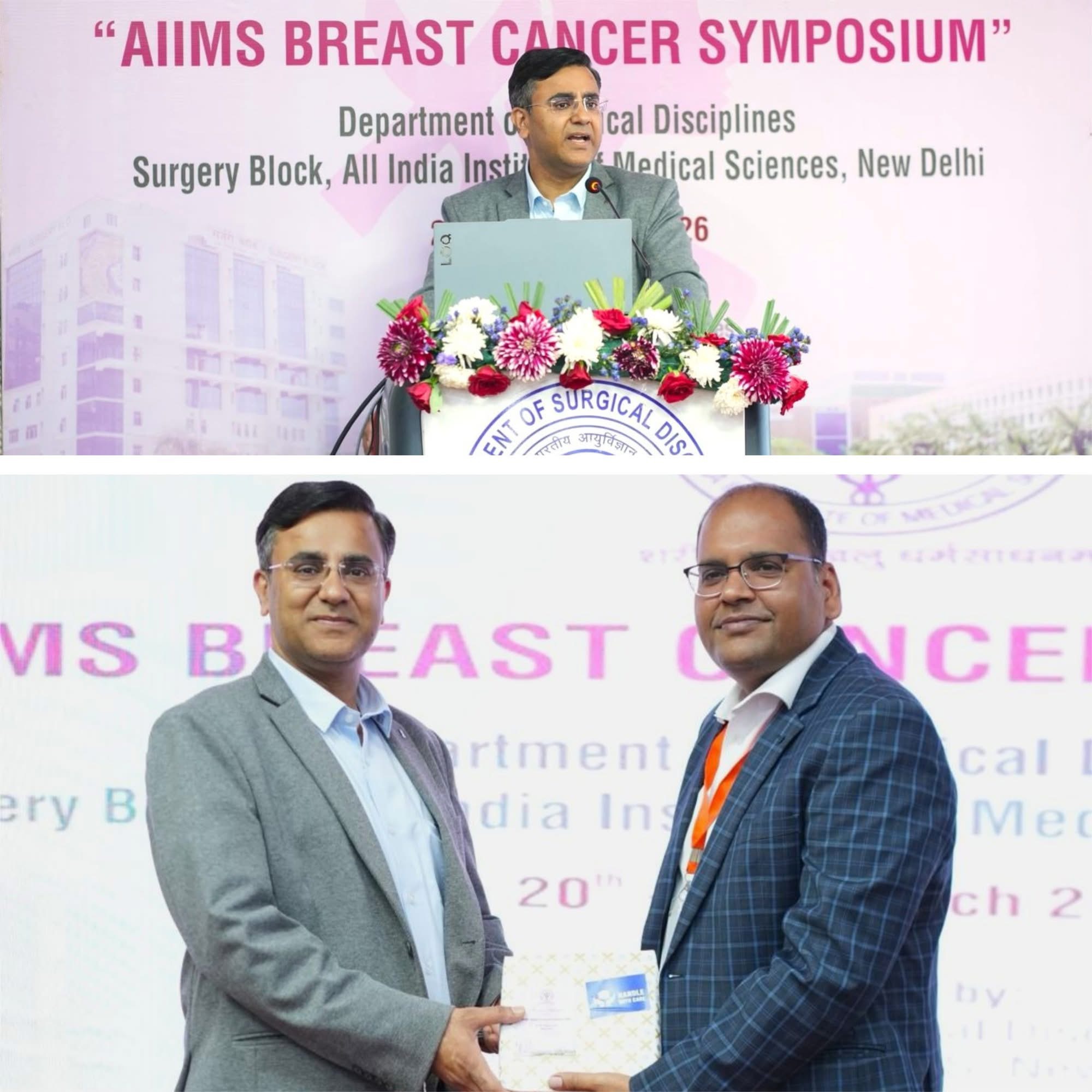 एआईआईएमएस दिल्ली में स्तन कैंसर पर व्याख्यान: डॉ. पंकज गर्ग ने दी महत्वपूर्ण जानकारी